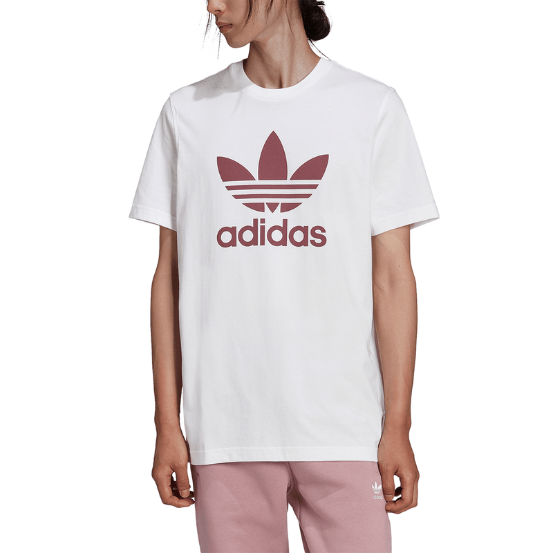 T-shirts - Adidas - Classic Trefoil T-Shirt // White/Quiet Crimson // HE9514 - Stoemp