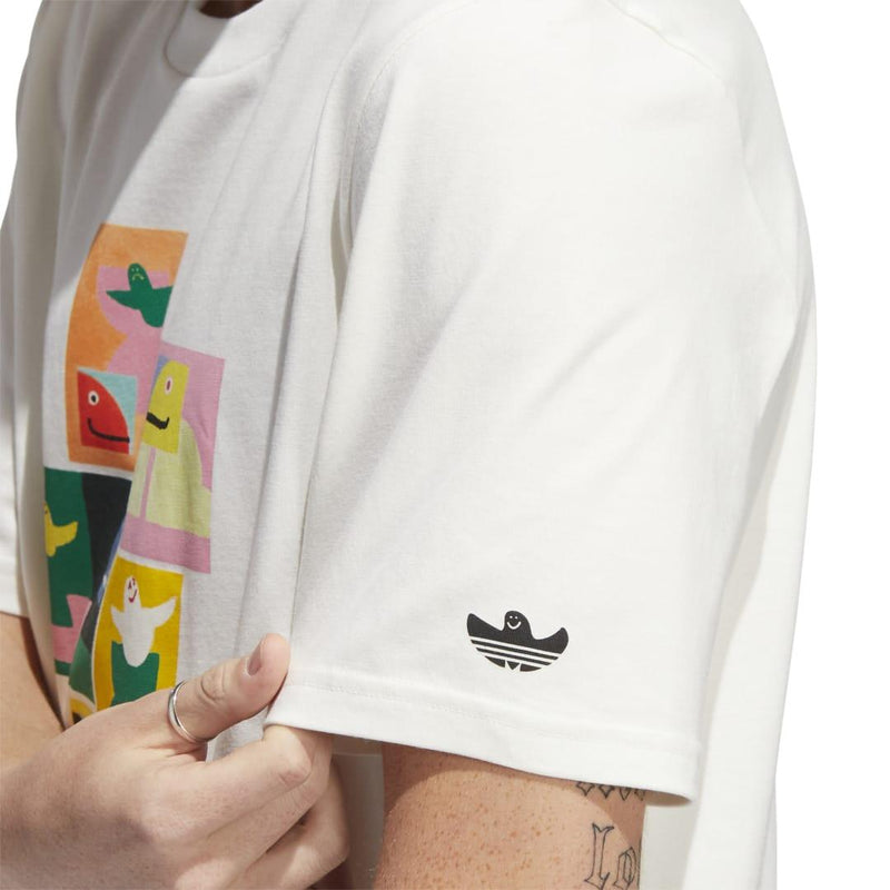 T-shirts - Adidas - Shmoofoil Painted SS Tee // Core White/Multicolor // HM9247 - Stoemp