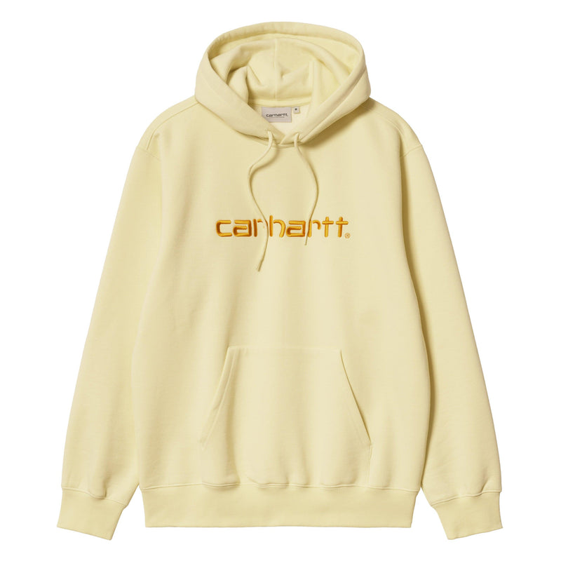 Sweats à capuche - Carhartt WIP - W' Hooded Carhartt Sweatshirt // Soft Yellow/Popsicle - Stoemp