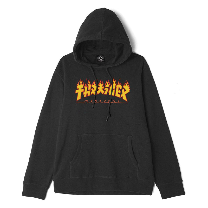 Sweats à capuche - Thrasher - Godzilla Flame Hood // Black - Stoemp