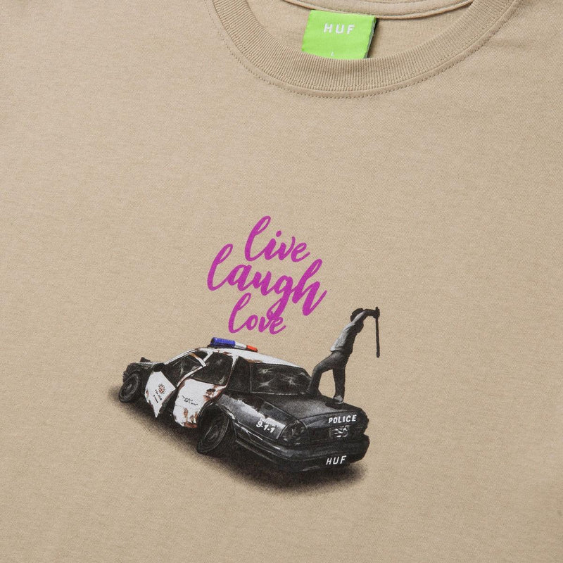 T-shirts - Huf - Live Laugh Love SS Tee // Sand - Stoemp