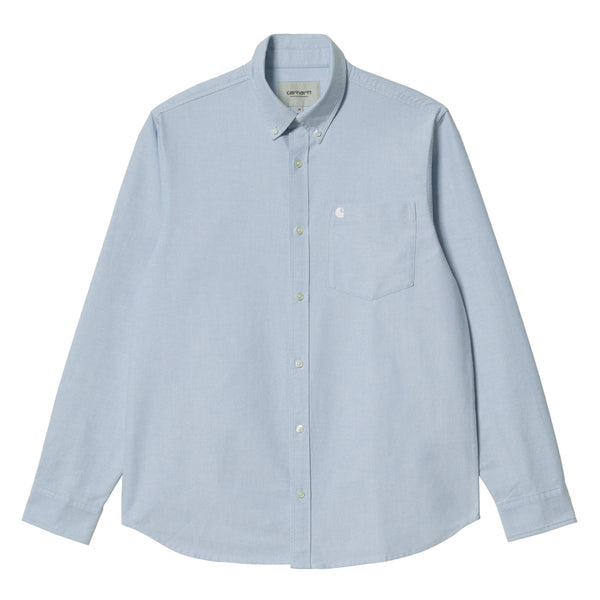 Chemises - Carhartt WIP - LS C Logo Shirt // Bleach/White - Stoemp