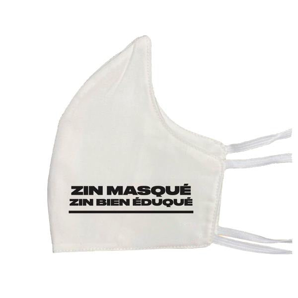 Light Gray Zin Masqué Mask // White Masques Stoemp
