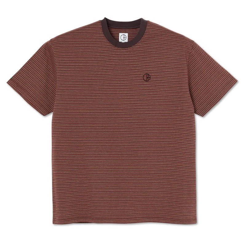 T-shirts - Polar - Dizzy Stripe Tee // Bordeaux - Stoemp