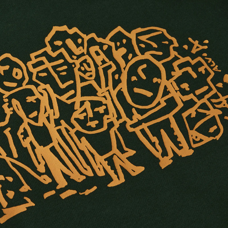 Sweats à capuche - Polar - Lunch Doodle Hoodie // Dark Green - Stoemp