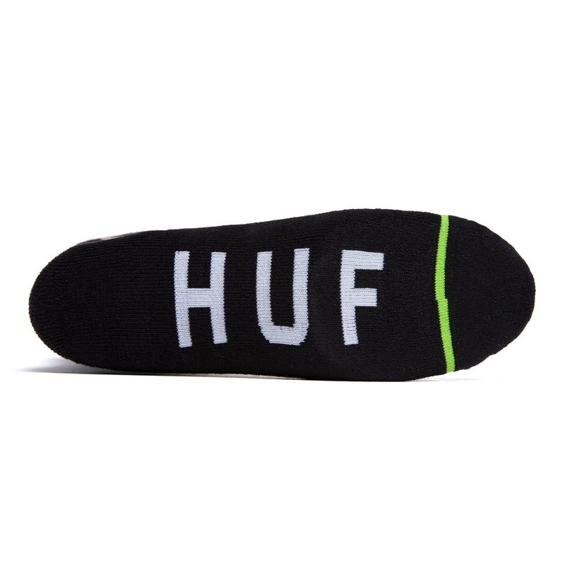 Chaussettes - Huf - HUF X PLEASURES // Spore Sock // Black - Stoemp