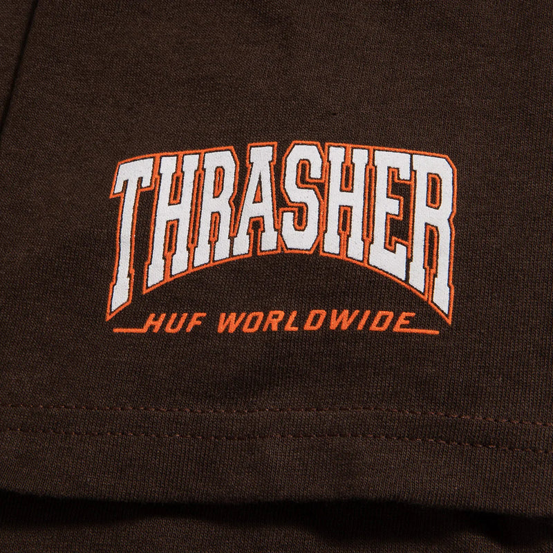 T-shirts - Huf - Huf x Thrasher // Sunnydale SS Tee // Chocolate - Stoemp