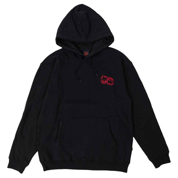 Sweats à capuche - Spitfire - Eternal Repeater Embroidered Pullover Hoodie // Black - Stoemp