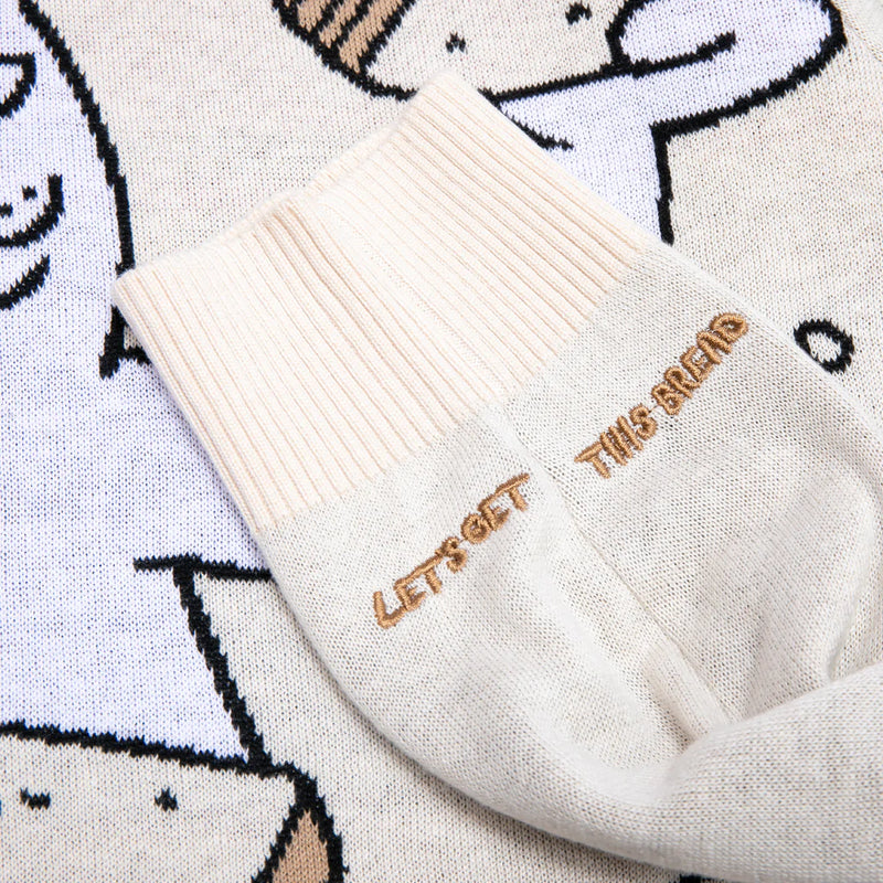 Sweats sans capuche - RipNDip - Lets Get This Bread Knit Sweater // Natural - Stoemp