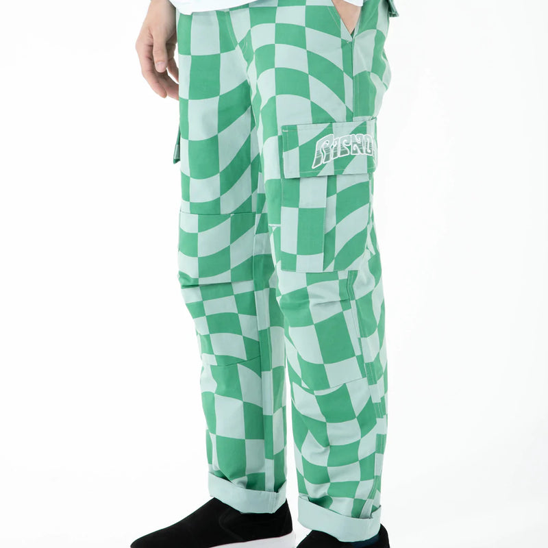 Pantalons - RipNDip - Checked Cargo Pants // Olive/Pine - Stoemp