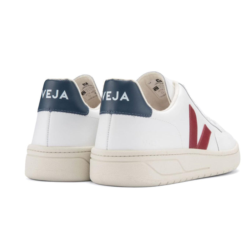 Sneakers - Veja - V12 Leather // Extra White/Marsala/Nautico - Stoemp