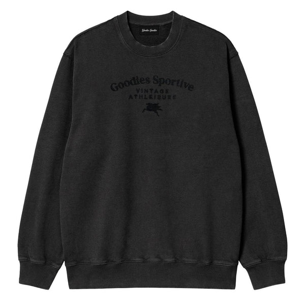 Sweats sans capuche - Goodies Sportive - Garment Dye Crewneck //  Black - Stoemp