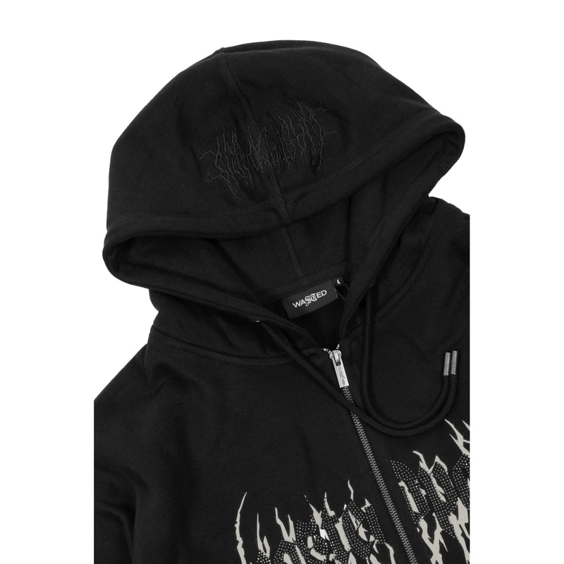 Sweats à capuche - Wasted Paris - Iron Bliss Hoodie Zip // Black - Stoemp