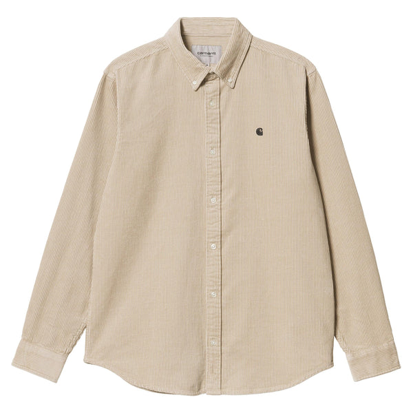 Chemises - Carhartt WIP - LS Madison Cord Shirt // Wall/Black - Stoemp