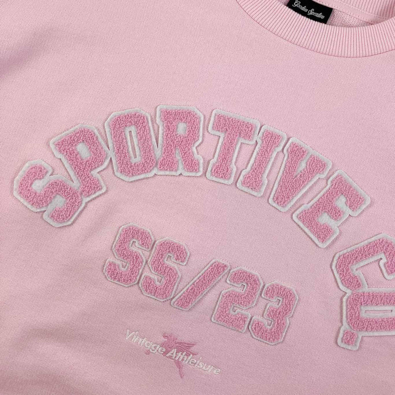 Sweats sans capuche - Goodies Sportive - Pink Towel Crewneck // Pink - Stoemp