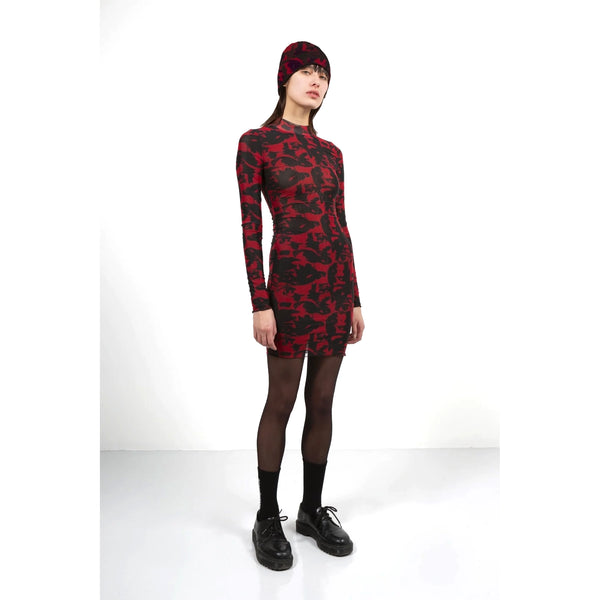 Robes - Wasted Paris - WM Dress Threat Allover // Red/Black - Stoemp