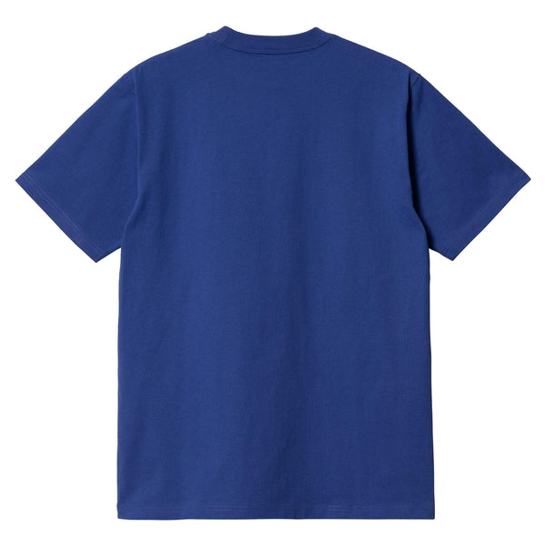 T-shirts - Carhartt WIP - SS University Script // Lazurite/White - Stoemp