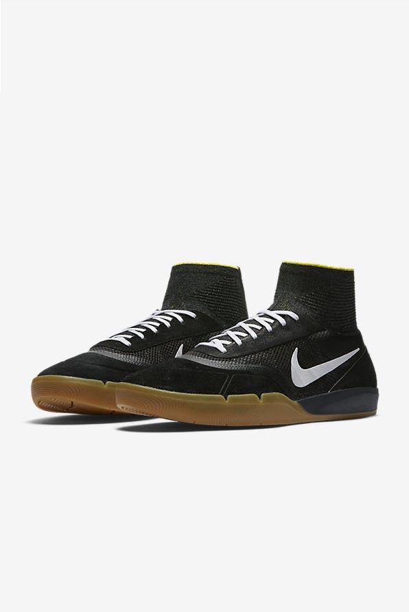Black Hyperfeel Eric Koston 3 // Black/White-Yellow Strike Sneakers Nike SB