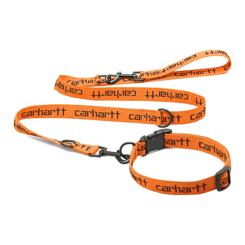 Autres - Carhartt WIP - Script Dog Leash And Collar // Carhartt Orange/Black - Stoemp