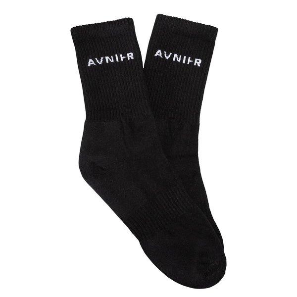 Chaussettes - Avnier - Loop Horizontal Socks // Black - Stoemp