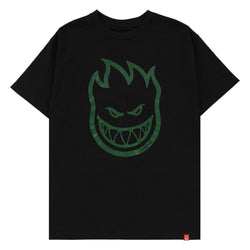 T-shirts - Spitfire - Bighead S/S T-shirt // Black/Dark Green Print - Stoemp