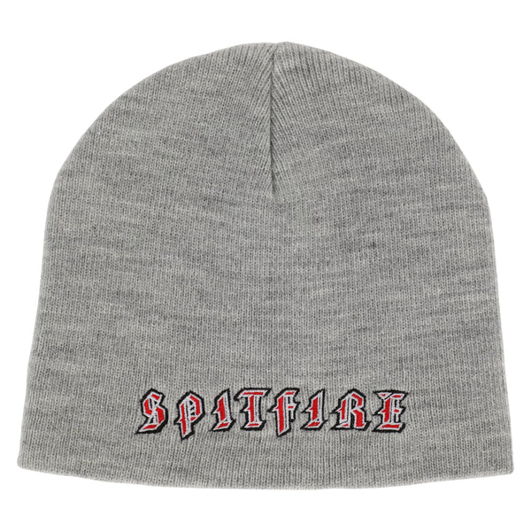 Bonnets - Spitfire - Old E Skully Beanie // Heather/Red/White - Stoemp