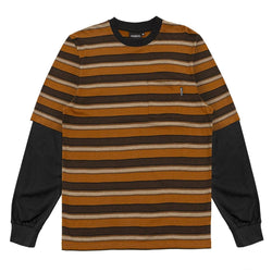 T-shirts - Wasted Paris - Age Stripe T-shirt // Brown/Sand/Black - Stoemp