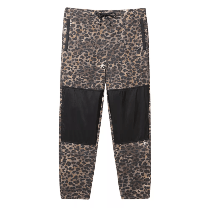 Dark Slate Gray Polar Fleece Pant // Leopard Print Pantalons Vans