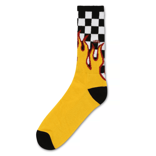 Chaussettes - Vans - Flame Check Crew // Black/White Check/Flame - Stoemp