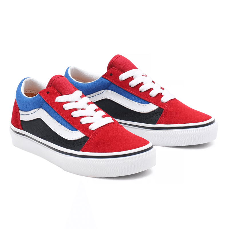 Sneakers - Vans - Easy Logo Old Skool Kids  // Chili Pepper/Nautical Blue - Stoemp