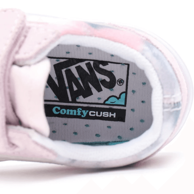 Sneakers - Vans - Cloud Wash Comfycush Old Skool Velcro Toddler // Orchid Ice //True White - Stoemp