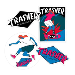 Stickers - Thrasher - Thrasher Sticker 4 Pack By PARRA // Multi - Stoemp