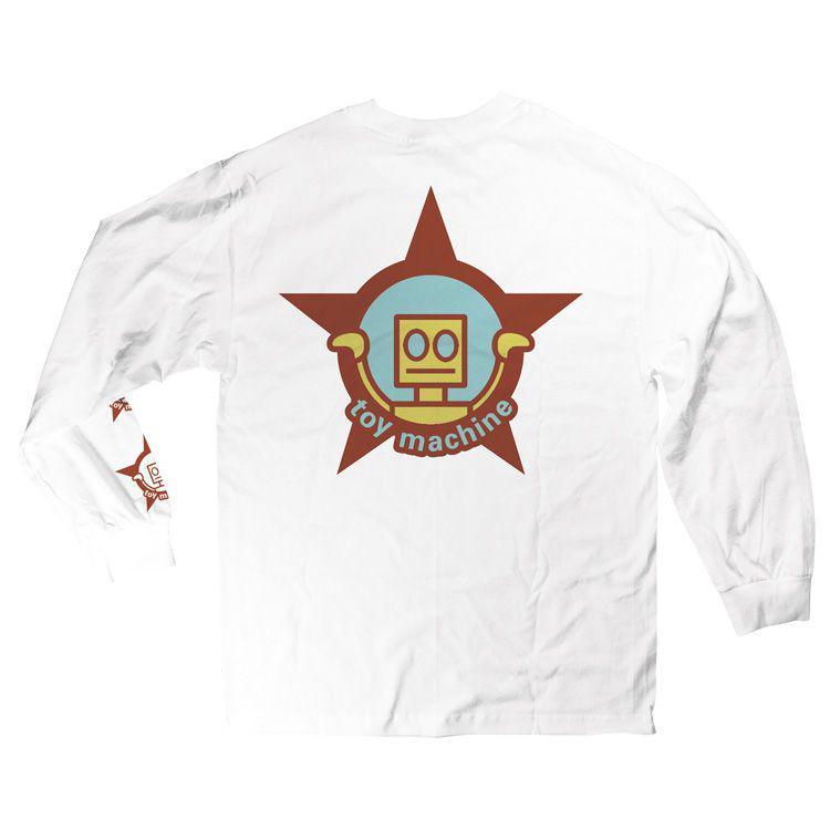 T-shirts - Toy Machine - Robot Star L/S // White - Stoemp
