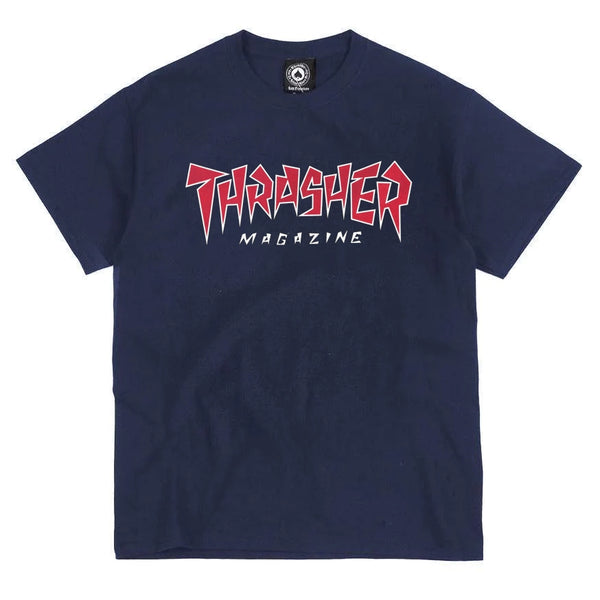 T-shirts - Thrasher - Jagged Logo SS // Navy - Stoemp