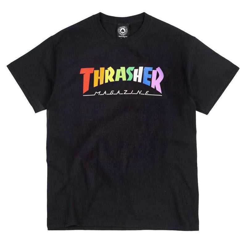 T-shirts - Thrasher - Rainbow Mag SS Tee // Black - Stoemp